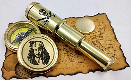 Qarzun kapetan Jack Sparrow mesing kompas s Mini 2 puta teleskop gusari za ljubitelje gusara