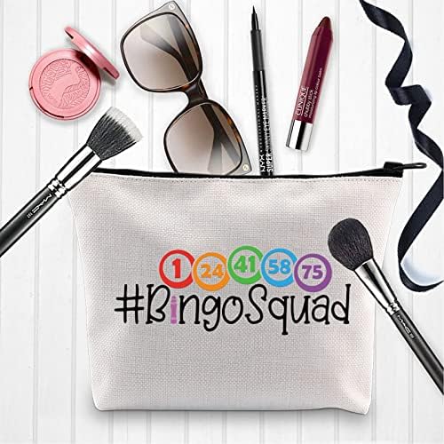 Xyanfa Bingo Squad poklon za bingo igrača bake za makeup torbu bingo igrač poklon za zatvarač